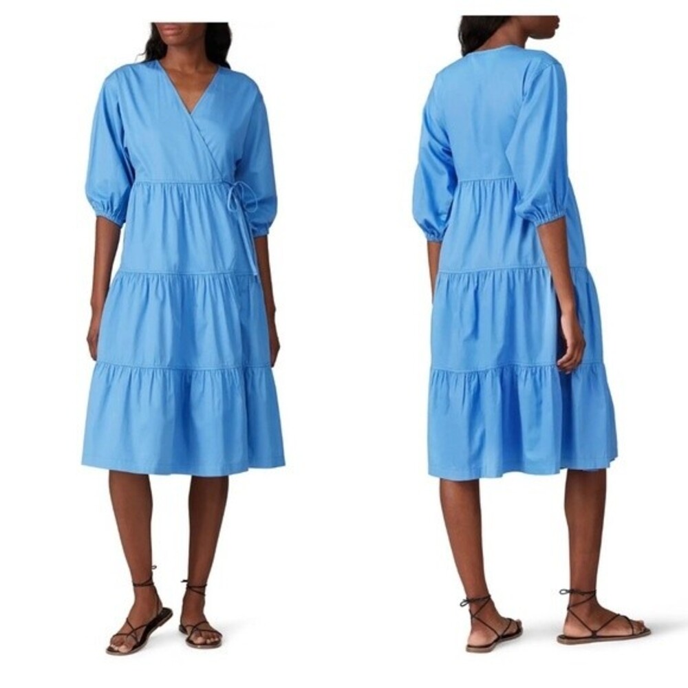 Sweet Baby Jamie Blue tiered wrap dress size M